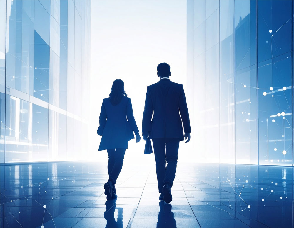 graphical-image-of-2-people-in-forground-walking-in-a-data people walking