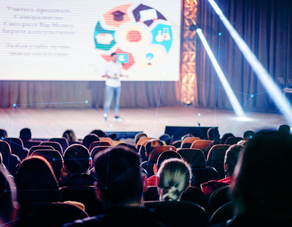 who-you-will-meet speaker on stage